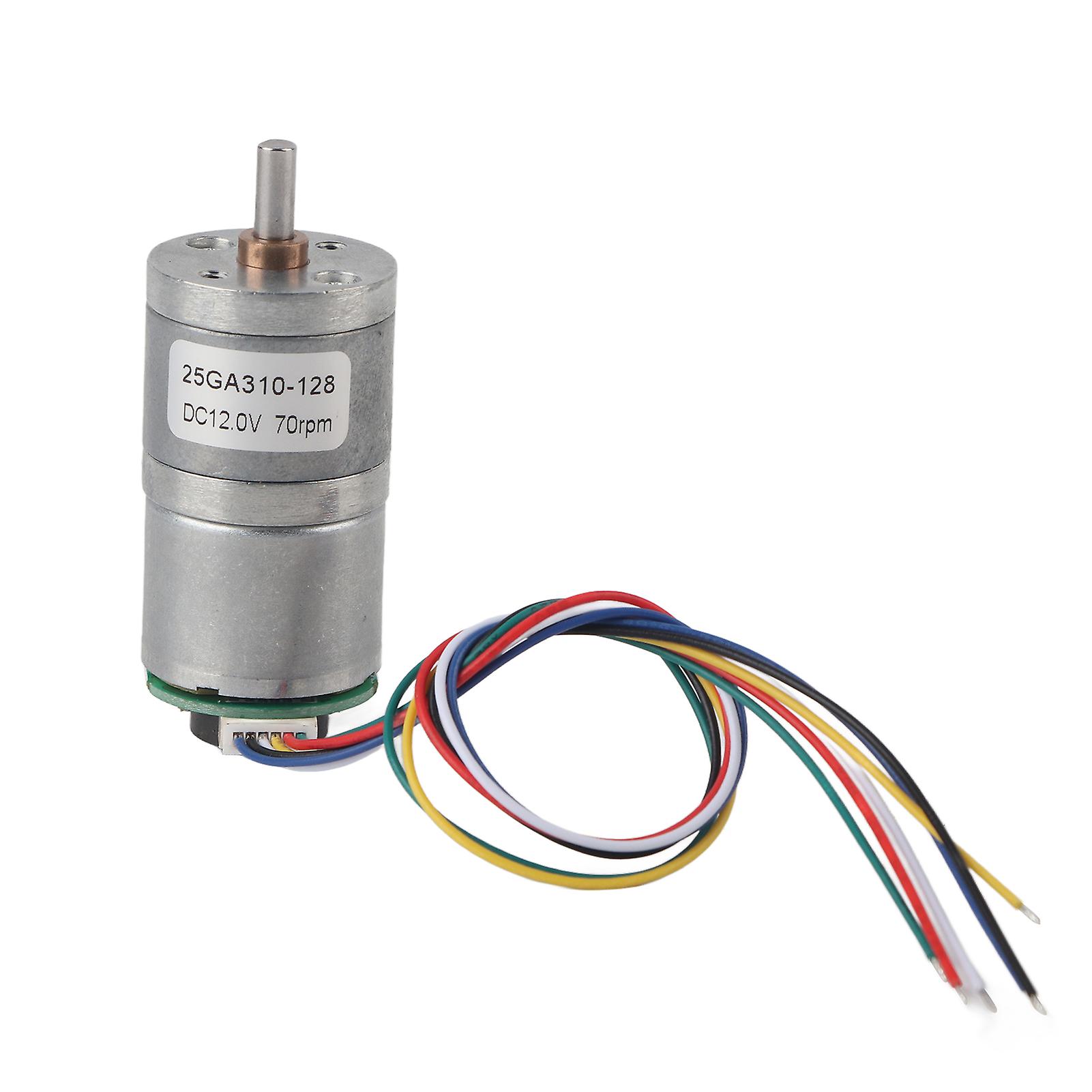 12v 25ga310128 Dc Encoder Gear Motor Metal Speed Reduction Motor (dc12v 70rmp)