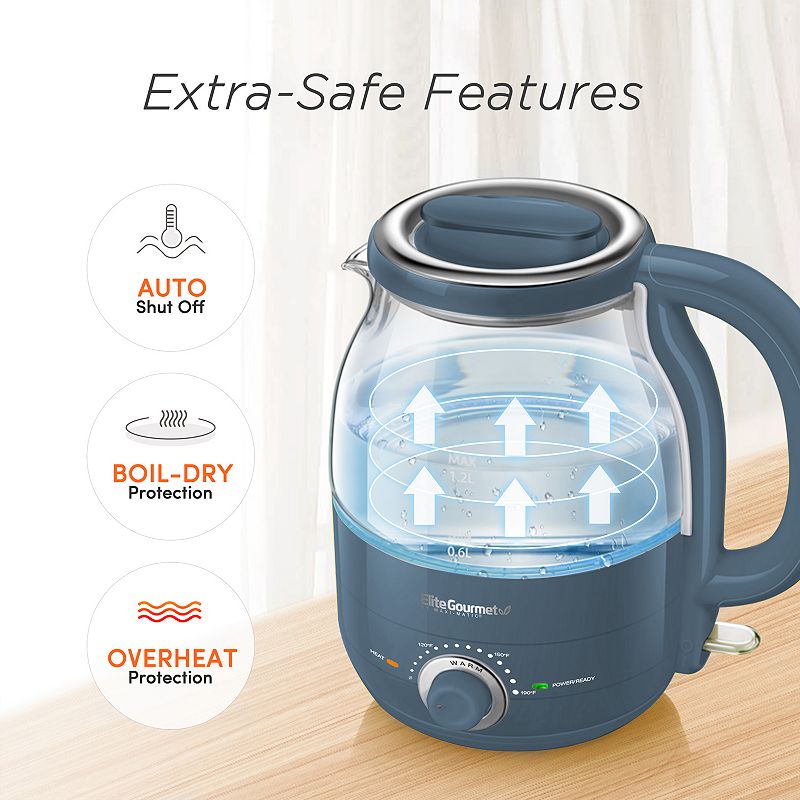 Elite 1.2-Liter Electric Glass Kettle