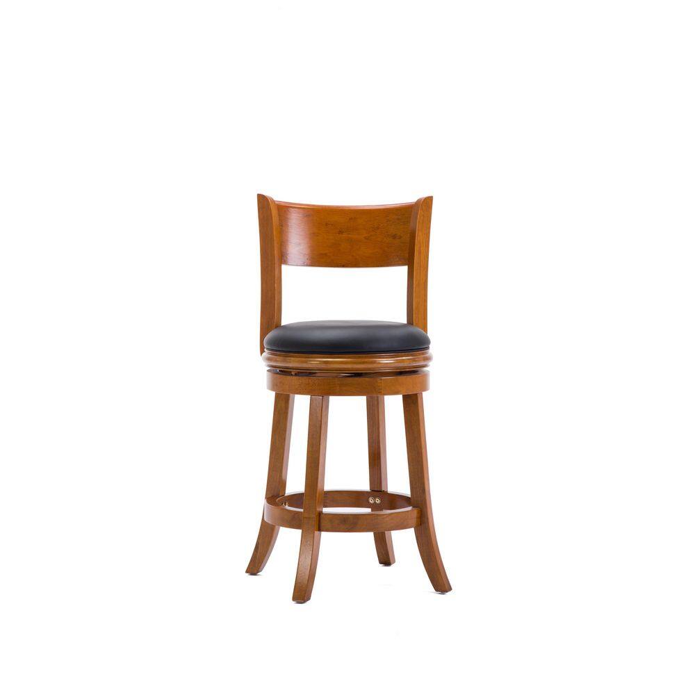 Boraam Palmetto-24 in. Fruitwood Finish Wood Frame counter Height Bar Stool 45124