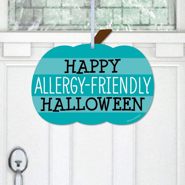 Big Dot Of Happiness Teal Pumpkin Hanging Porch Halloween Allergy Friendly Trick Or Trinket Outdoor Decorations Front Door Decor 1 Piece Sign