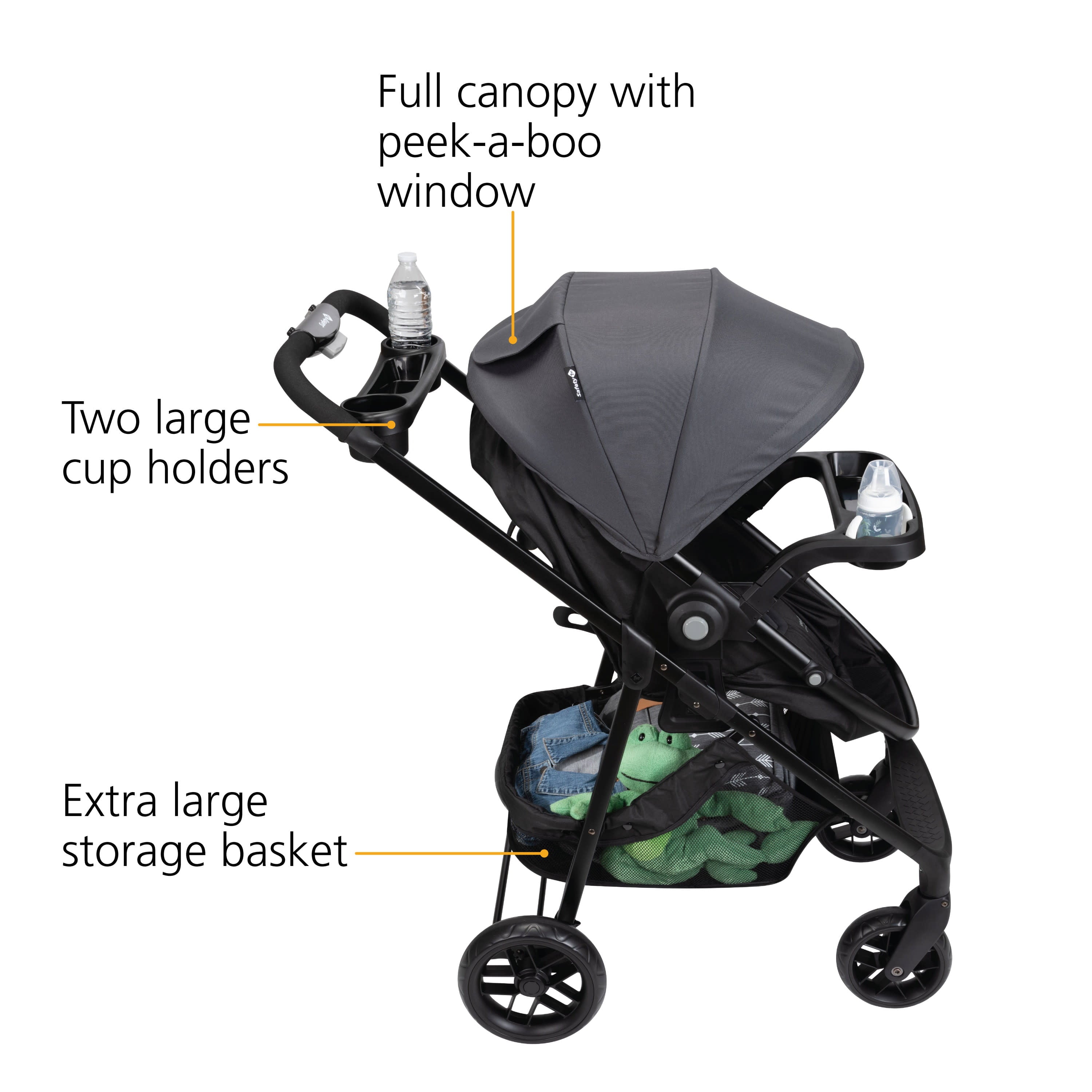 Safety 1ˢᵗ Grow and Go Sprint 8-in-1 Modular Travel System, Alloy