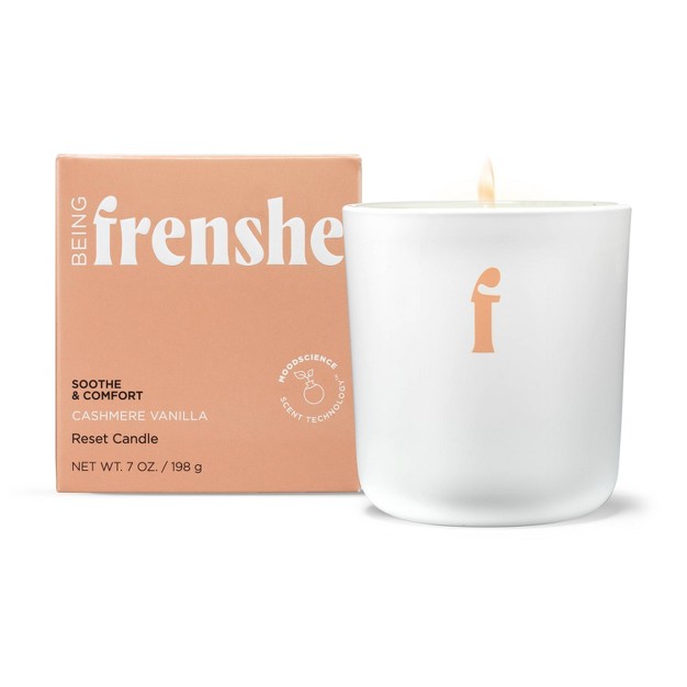 Being Frenshe Coconut amp Soy Wax Reset Candle With Essential Oils Cashmere Vanilla 7oz