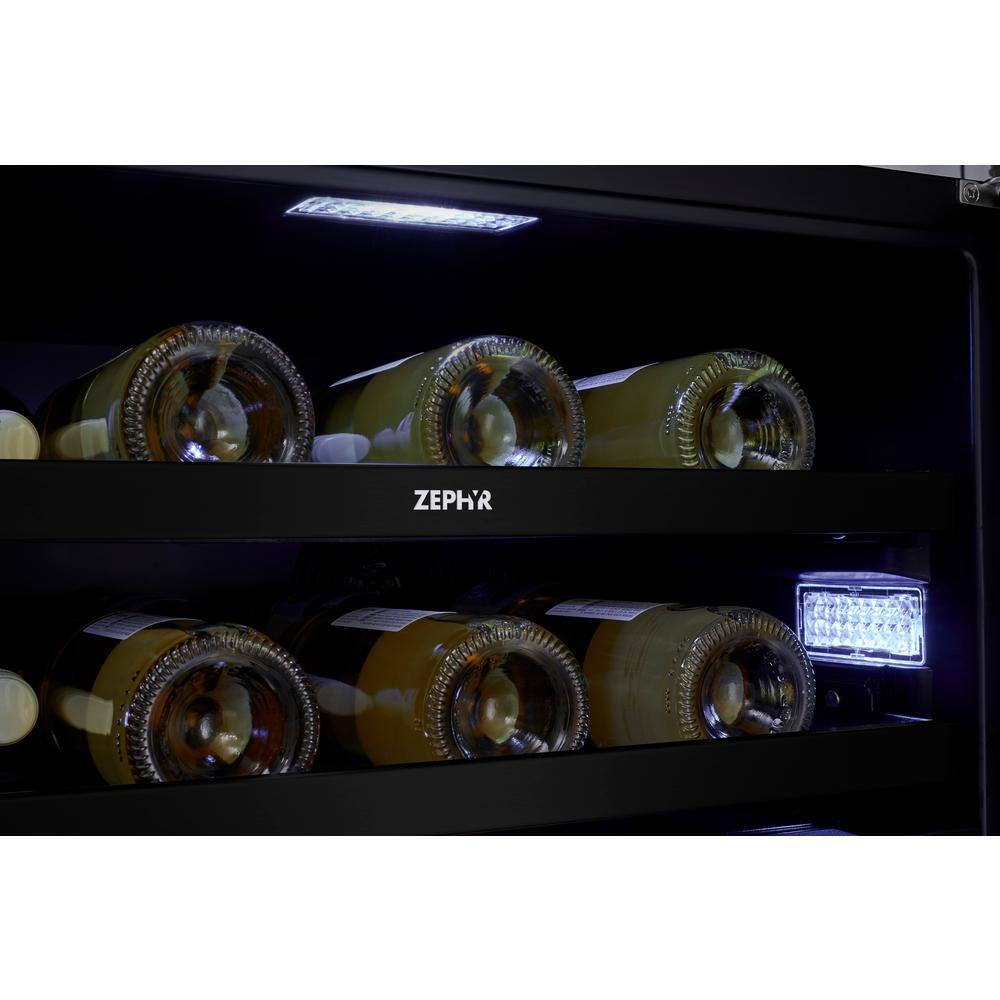 Zephyr Presrv 24 in. 45-Bottle Dual Zone Panel-Ready Wine Cooler PRW24C02BPG