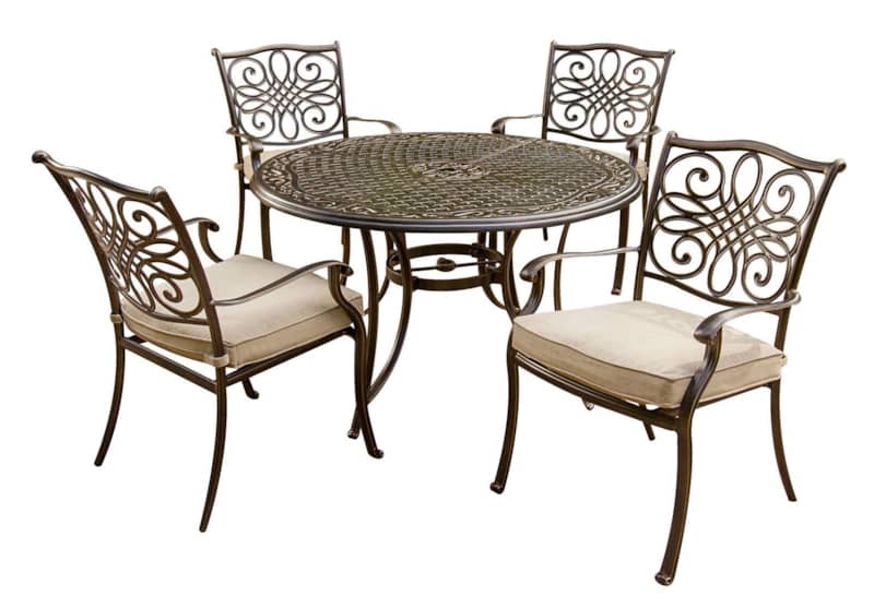 Hanover Traditions 5-Piece Outdoor Dining Patio Set with Umbrella