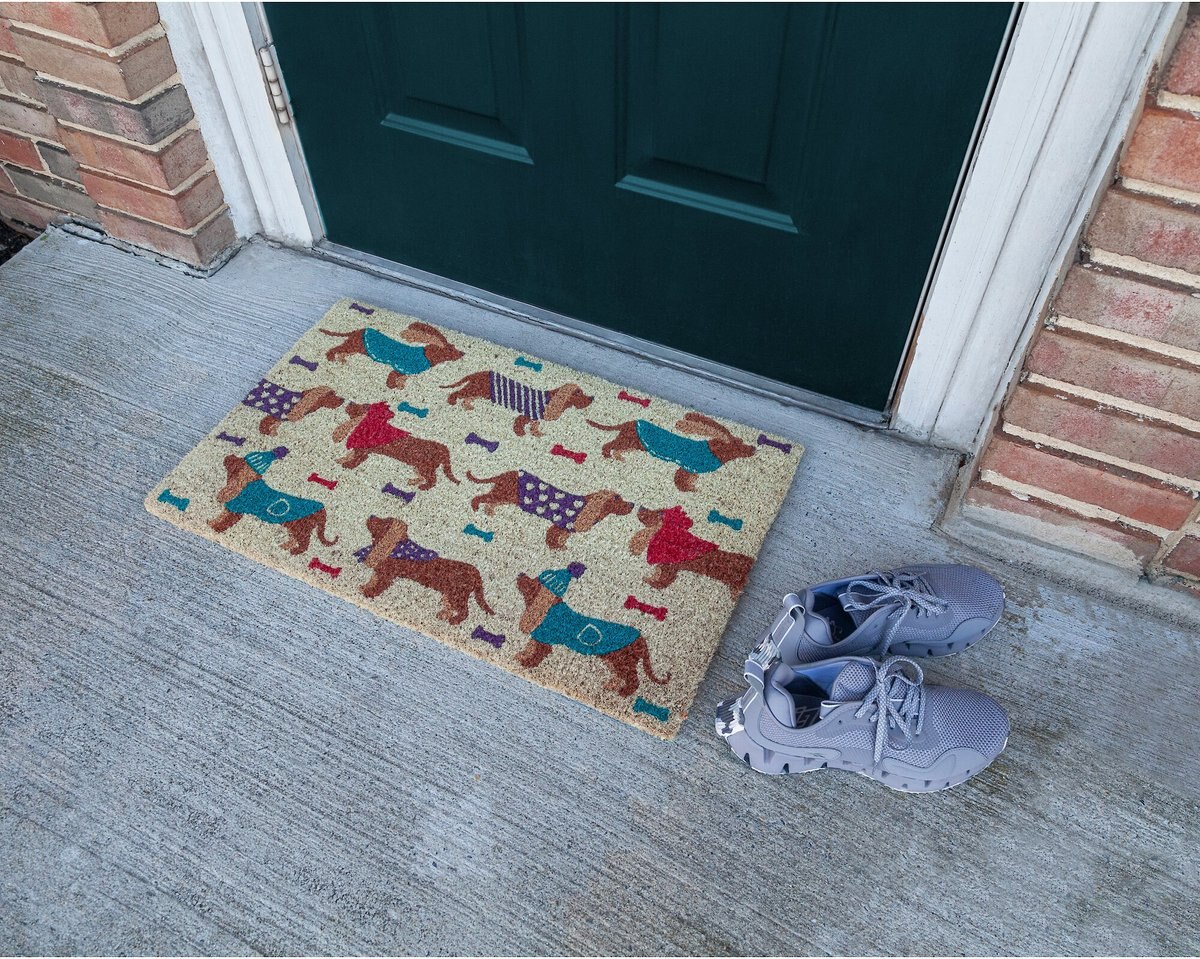 Entryways Dressed-Up Hounds Doormat