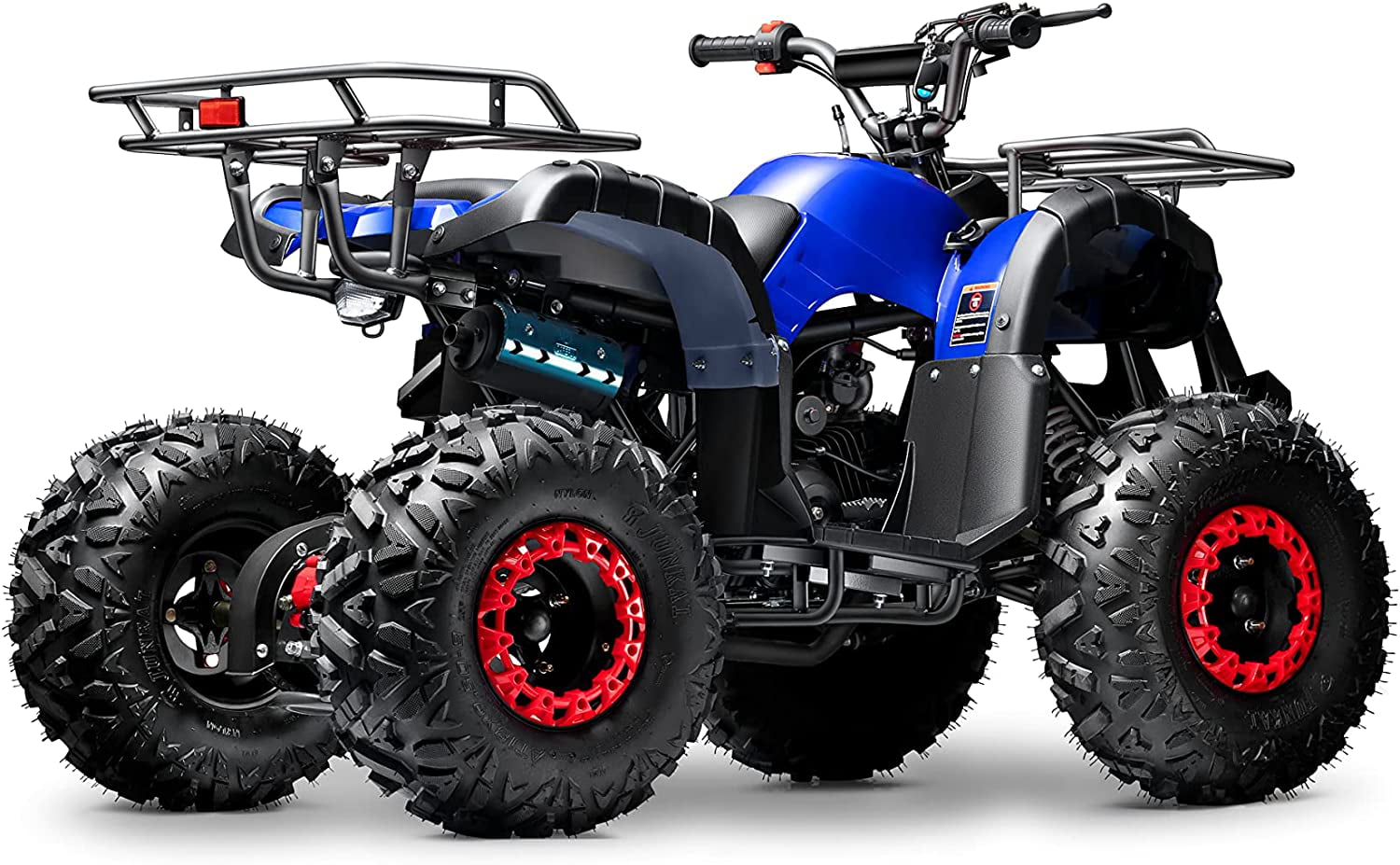 Seangles GAS 125cc ATV Quad 4 Wheeler for Adults and Kids Four Wheelers with Off-Road Tires (Blue)