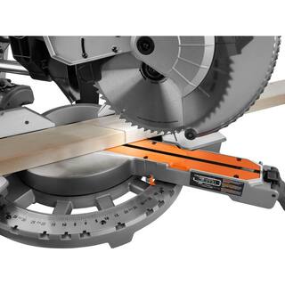 RIDGID 15 Amp Corded 12 in. Dual Bevel Sliding Miter Saw with 18V Cordless 10 oz. Caulk Gun and Adhesive Gun R4222-R84044B