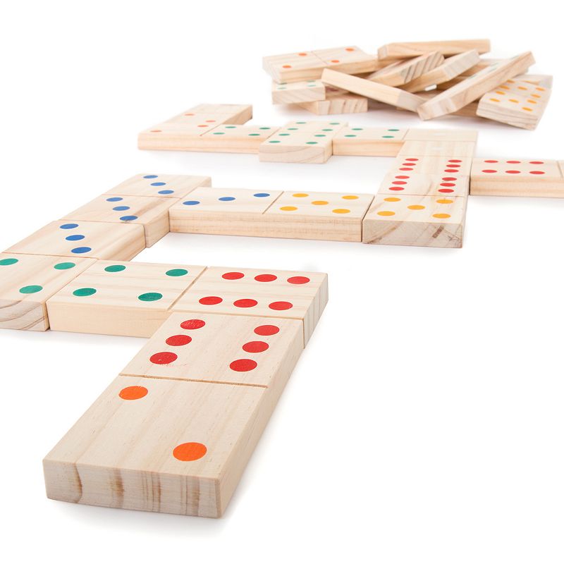 Hey! Play! 28-pc. Giant Wooden Dominoes Set