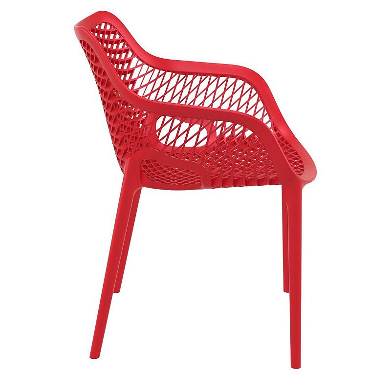 32.25 Red Outdoor Patio Dining Arm Chair - Extra Large