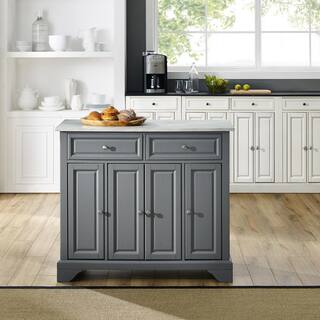 CROSLEY FURNITURE Avery Grey Kitchen Island KF30043BGY