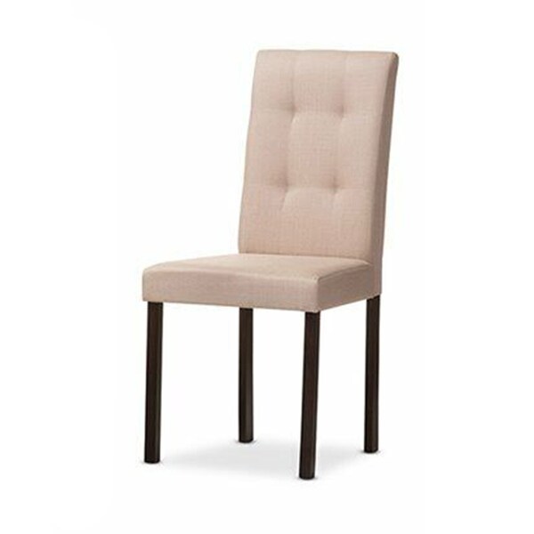 Set of 4 Tufted Dining Side Chair Beige - 17x36