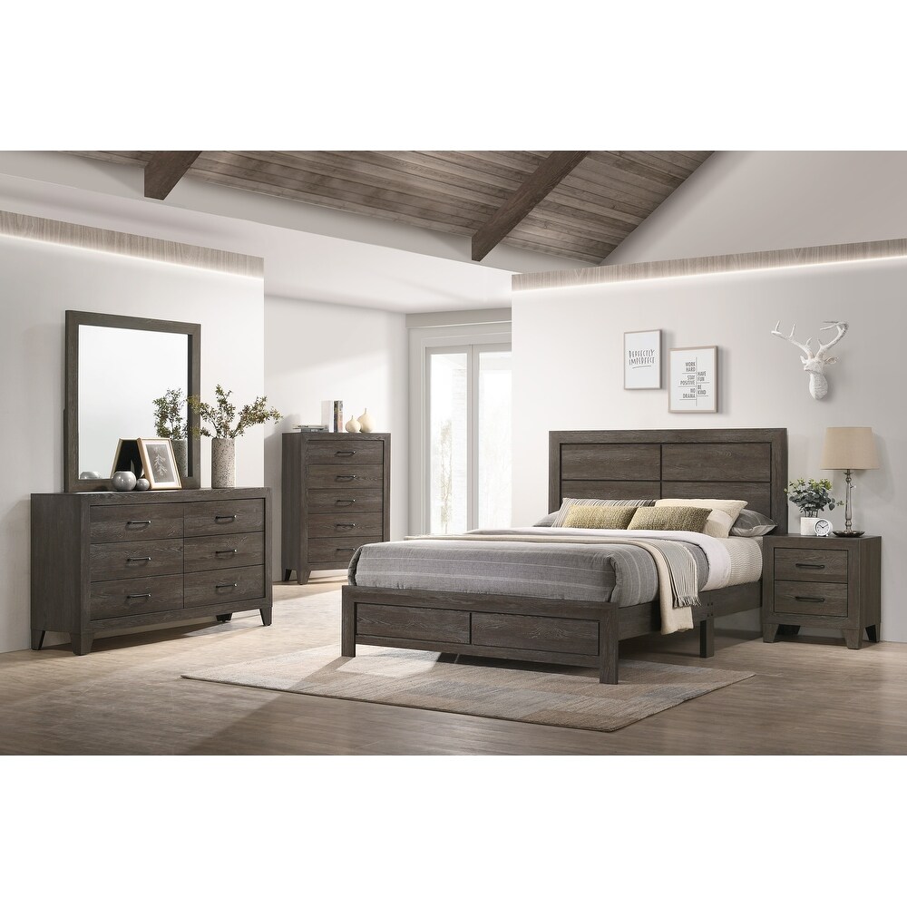 Jan 5 Piece Brown Platform Bedroom Set