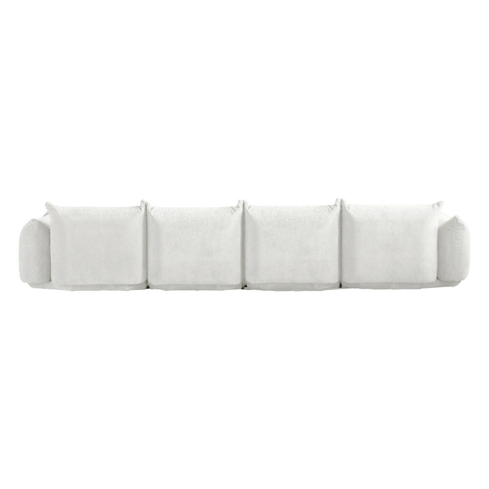 4 Seats Modular Sectional Sofa Chenille Fabric Sofa