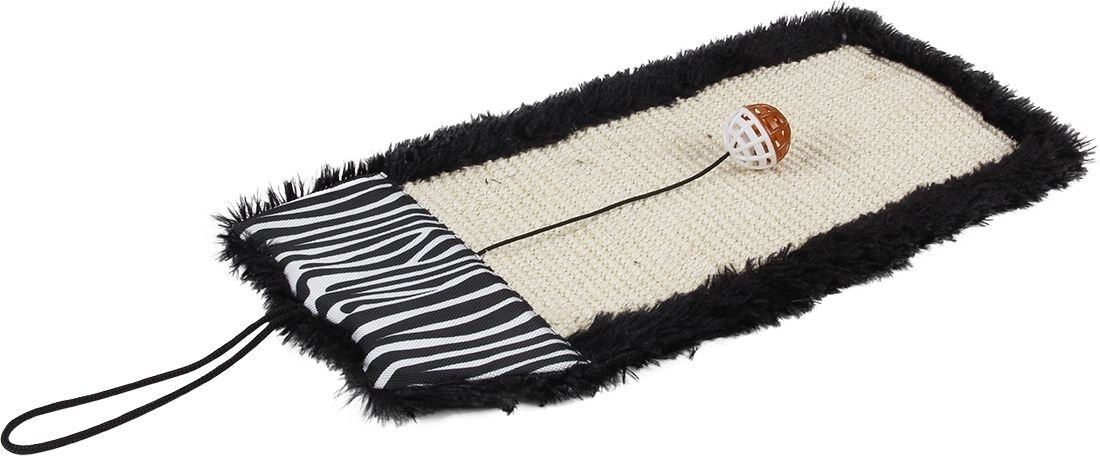 Pet Life 'Scrape-Away' Eco-Natural Sisal and Jute Hanging Carpet Cat Scratcher and Toy