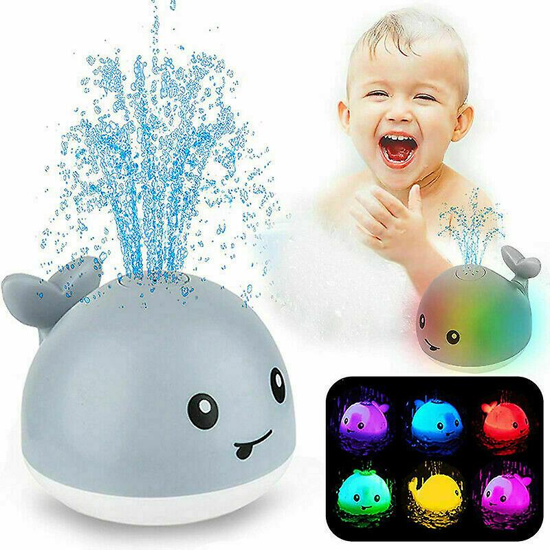 Whale Baby Bath Toys， Induction Spray Water Toy With Led Light Up Sprinkler Toy