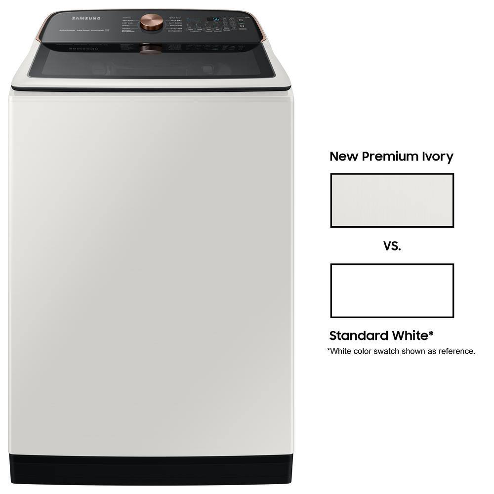  5.5 cu. ft. Smart High-Efficiency Top Load Washer with Impeller and Super Speed in Ivory ENERGY STAR WA55A7300AE