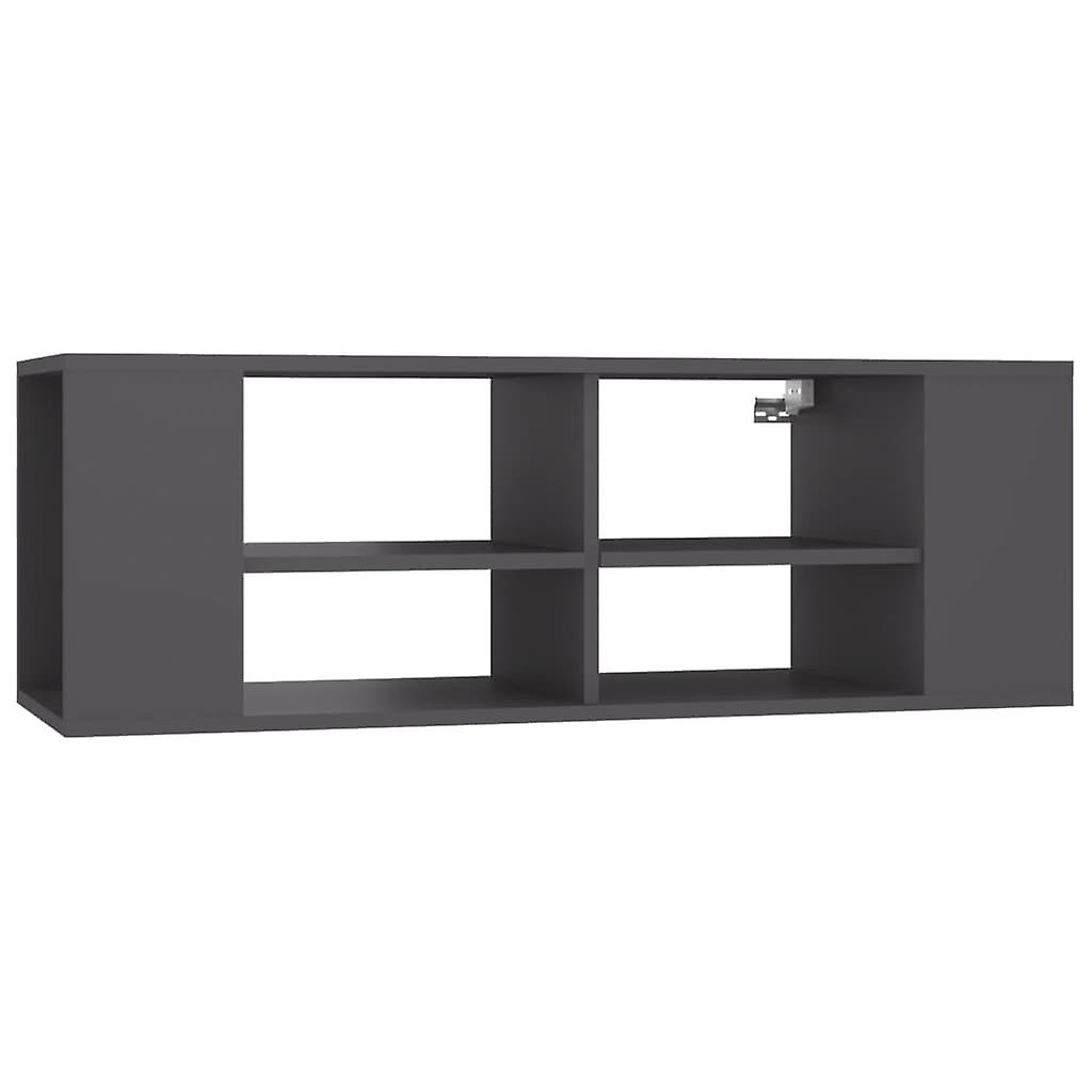 Wall-mounted Tv Cabinet Grey 102x35x35 Cm Engineered Wood