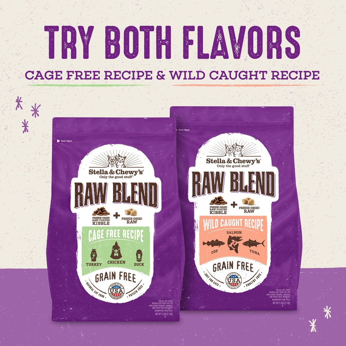 Stella and Chewy's Raw Blend Wild Caught Recipe Dry Cat Food