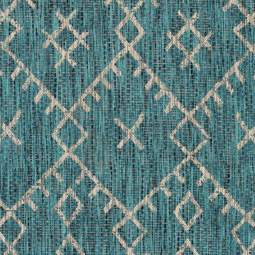 Eagean Modern Indoor/Outdoor Aqua Rug