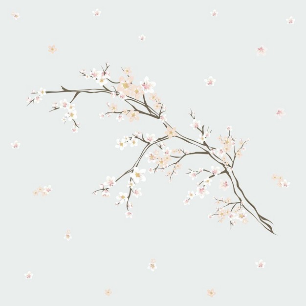 3d Embellishments Cherry Blossom Branch Peel And Stick Giant Roommates