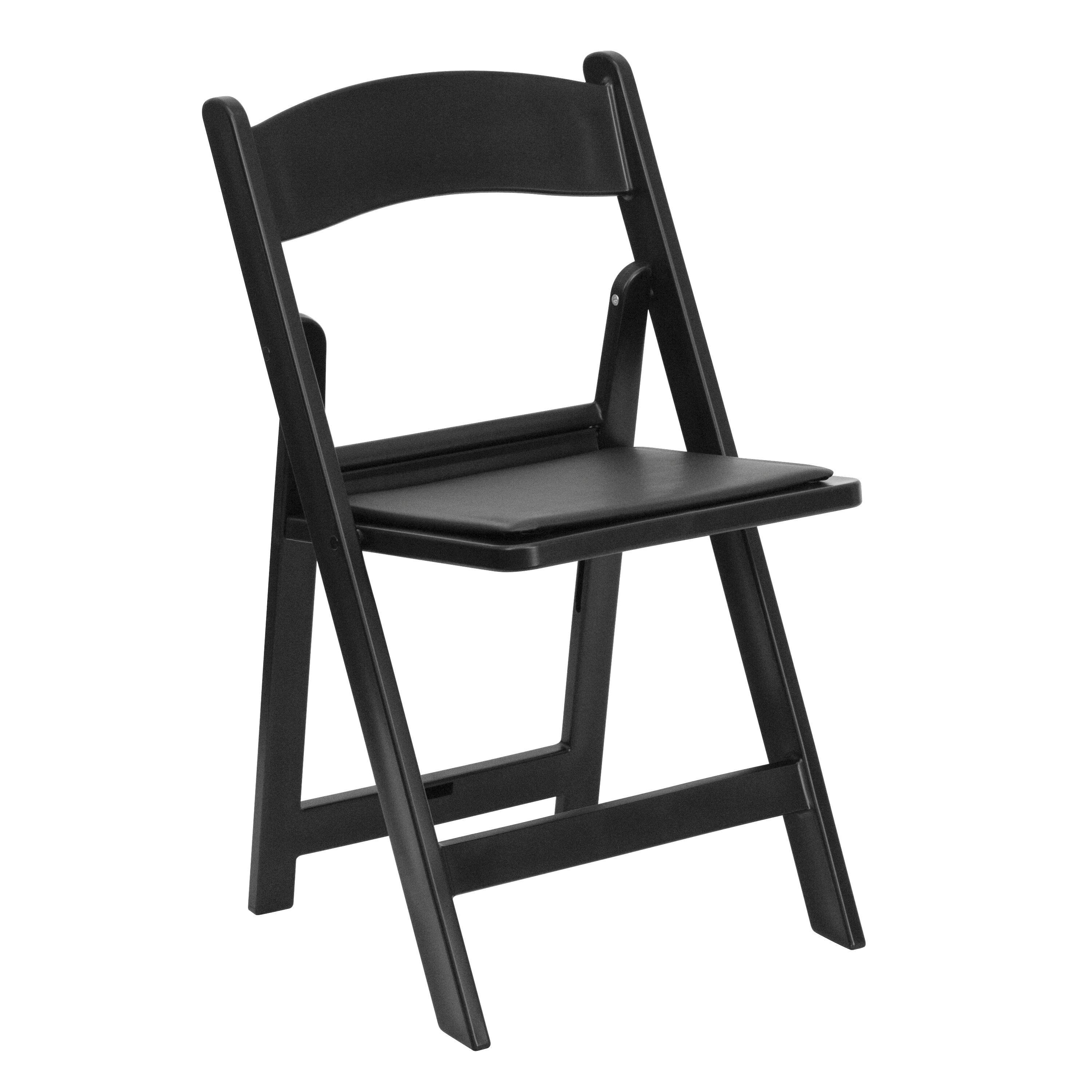 Flash Furniture Hercules™ Folding Chair - Black Resin – 1000LB Weight Capacity Comfortable Event Chair - Light Weight Folding Chair