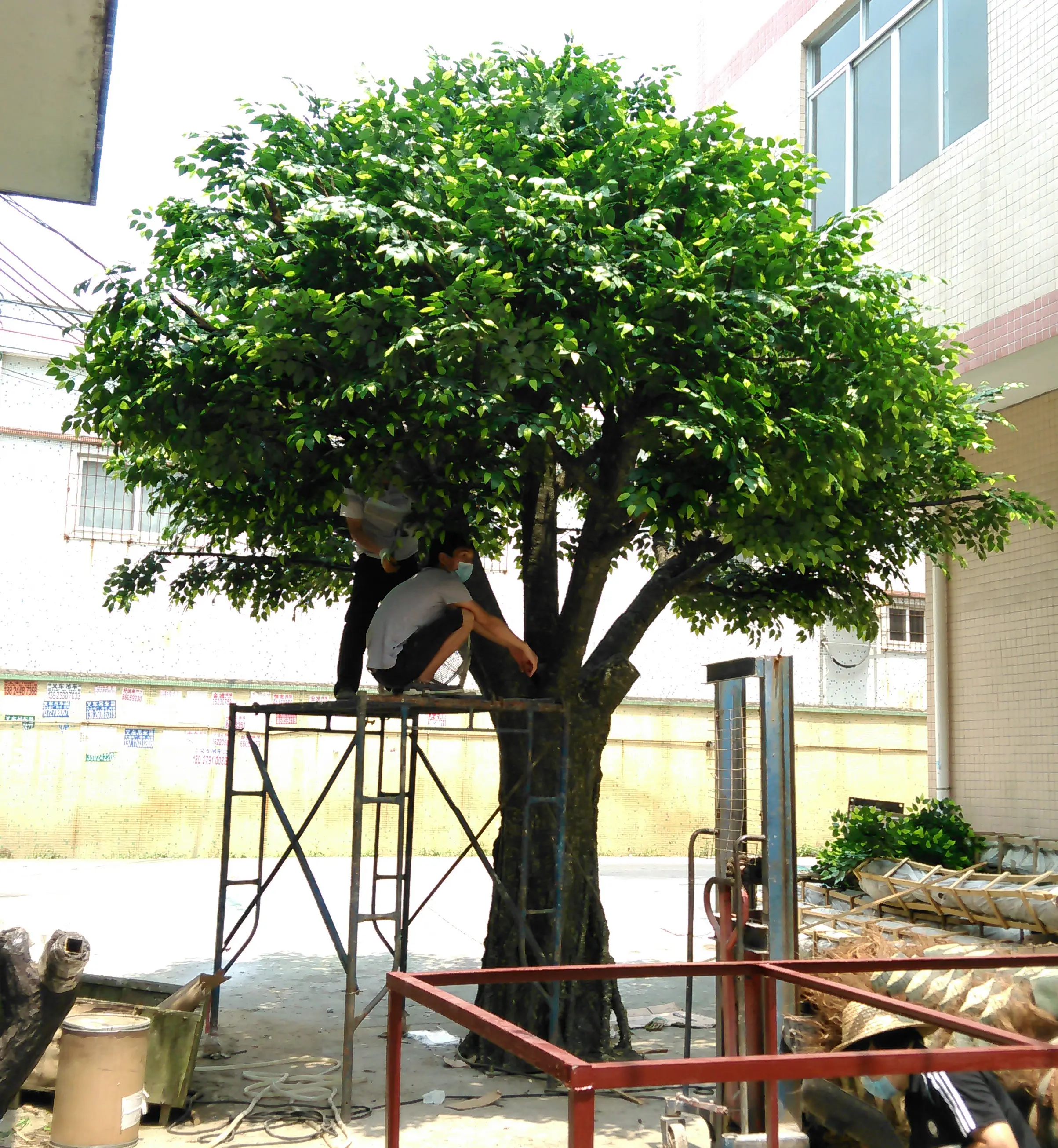 ARTIFICIAL TOPIARY plant Singapore banian tree 20 feet height  resort hotel engineering garden decorative customized garden sup