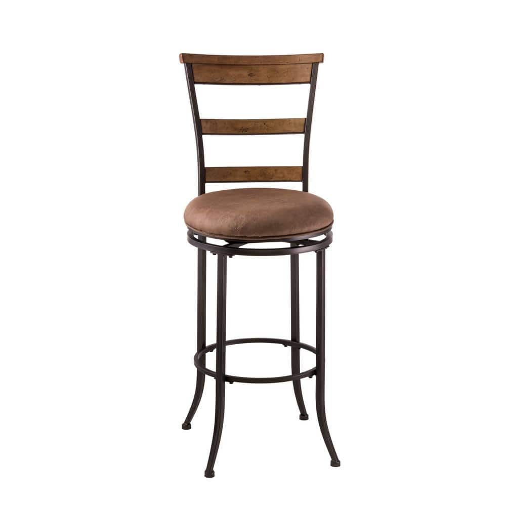 Hillsdale Furniture Charleston 30 in. Destert Tan Ladder-Back Bar Stool 4670-832