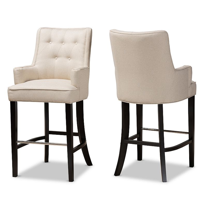 Baxton Studio Aldon Bar Stool 2-piece Set