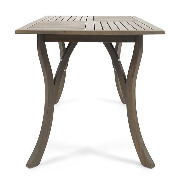 59Inch Rectangular Wood Patio Table for Outdoor Dining