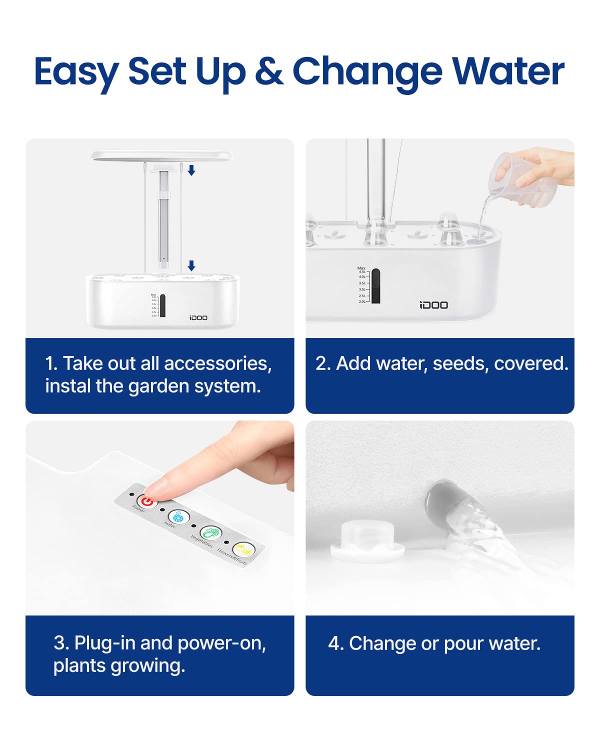 iDOO Hydroponics Growing System Up to 19.72