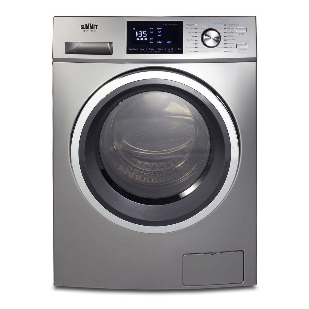 Summit Appliance 24 in. 2.7 cu. ft. Platinum Electric All-in-One Washer Dryer Combo SPWD2203P