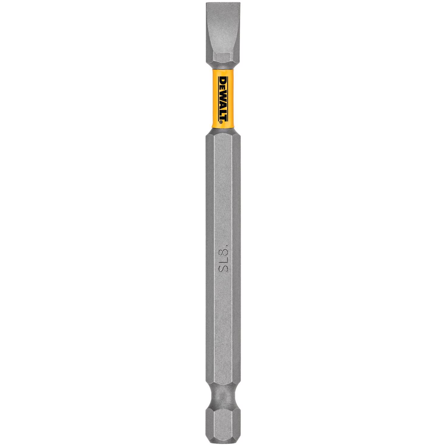 DW Max Fit Slotted #8 X 3.5 in. L Screwdriver Bit Steel 1 pk