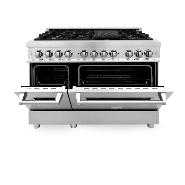 ZLINE Stainless Steel 48-inch Gas Burner/ Electric Oven Range