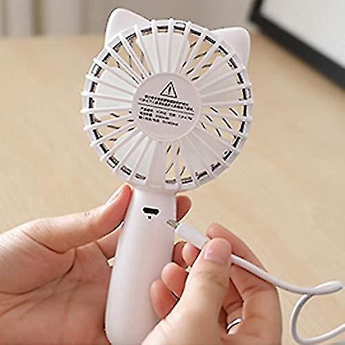 Mini Usb Hand Fan Handheld Fan Cute Small Quiet Table Fan With Suction Cup Desktop For Men And Women Student 3 Speed Adjustable