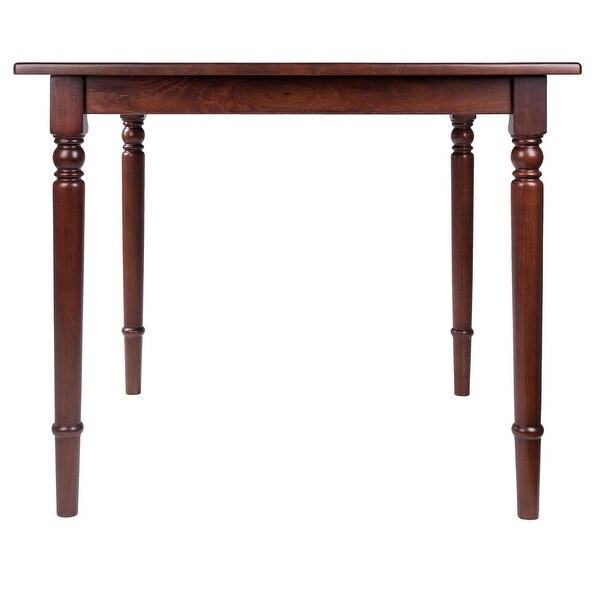 Wood Mornay Square Dining Table， Walnut Finish