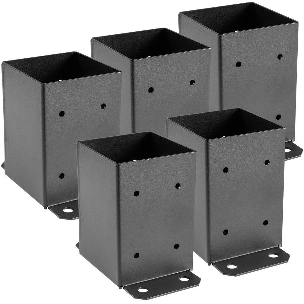 VEVOR 4 in. x 4 in. Post Base Deck Post Base Inner Size Post Bracket Fence Post Anchor Deck Post Base (5-pieces) LJJDZ4X4LZDZ5PCS1V0