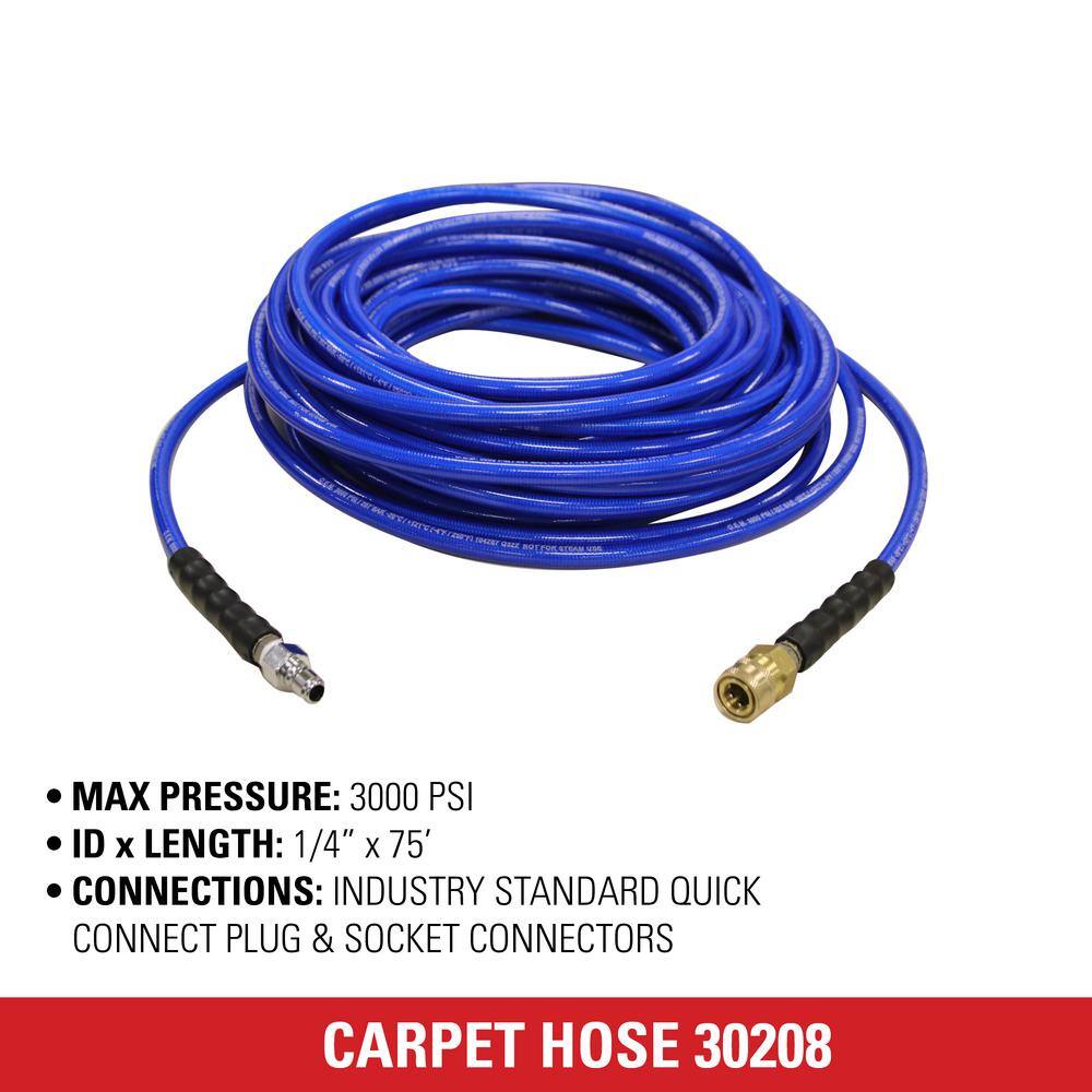 SIMPSON Carpet 14 in. x 75 ft. ReplacementExtension Hose with QC Connections for 3000 PSI Pressure Washers 30208