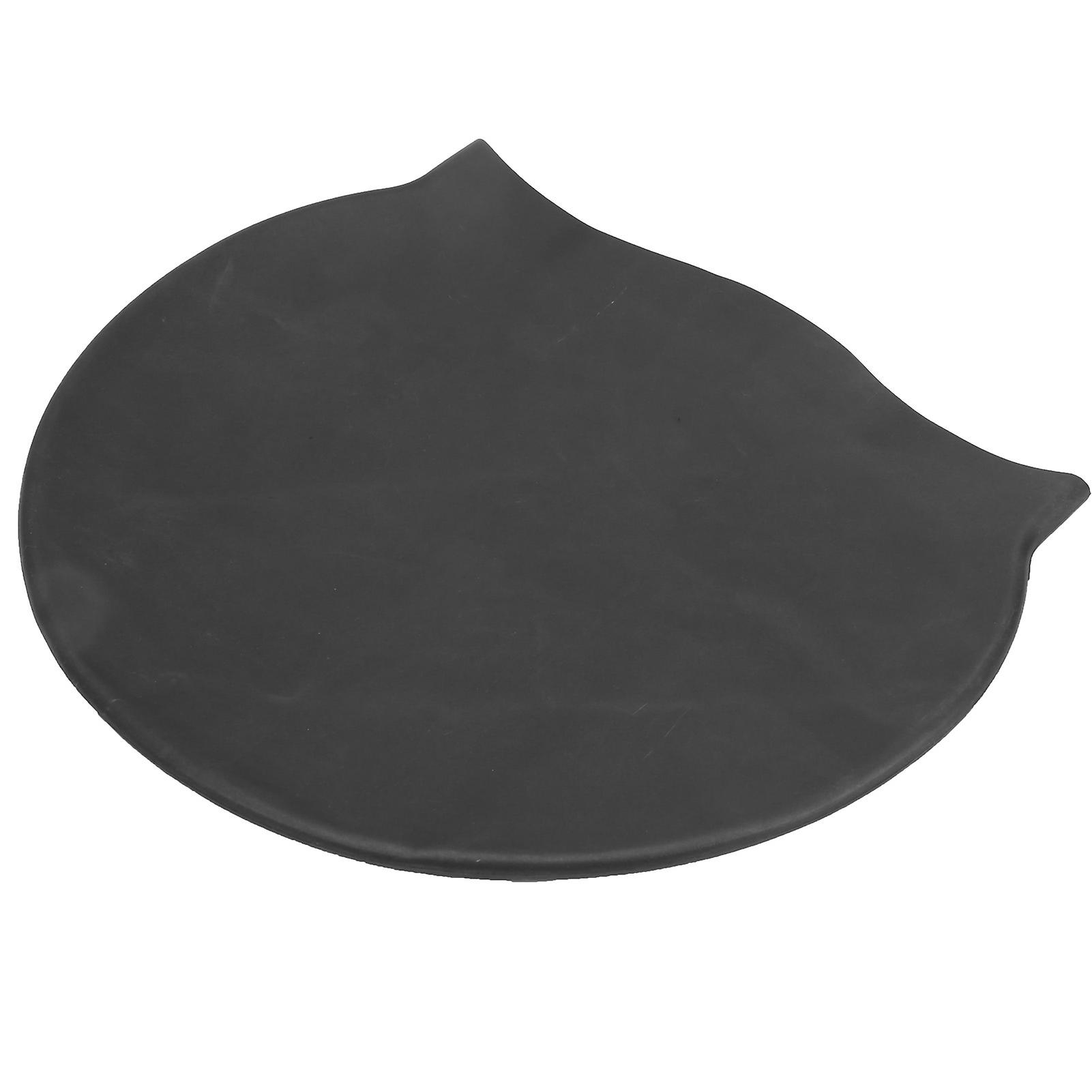 Waterproof Swimming Cap High Elasticity Silicone Swimming Hats Protect Ears For Adultsblack