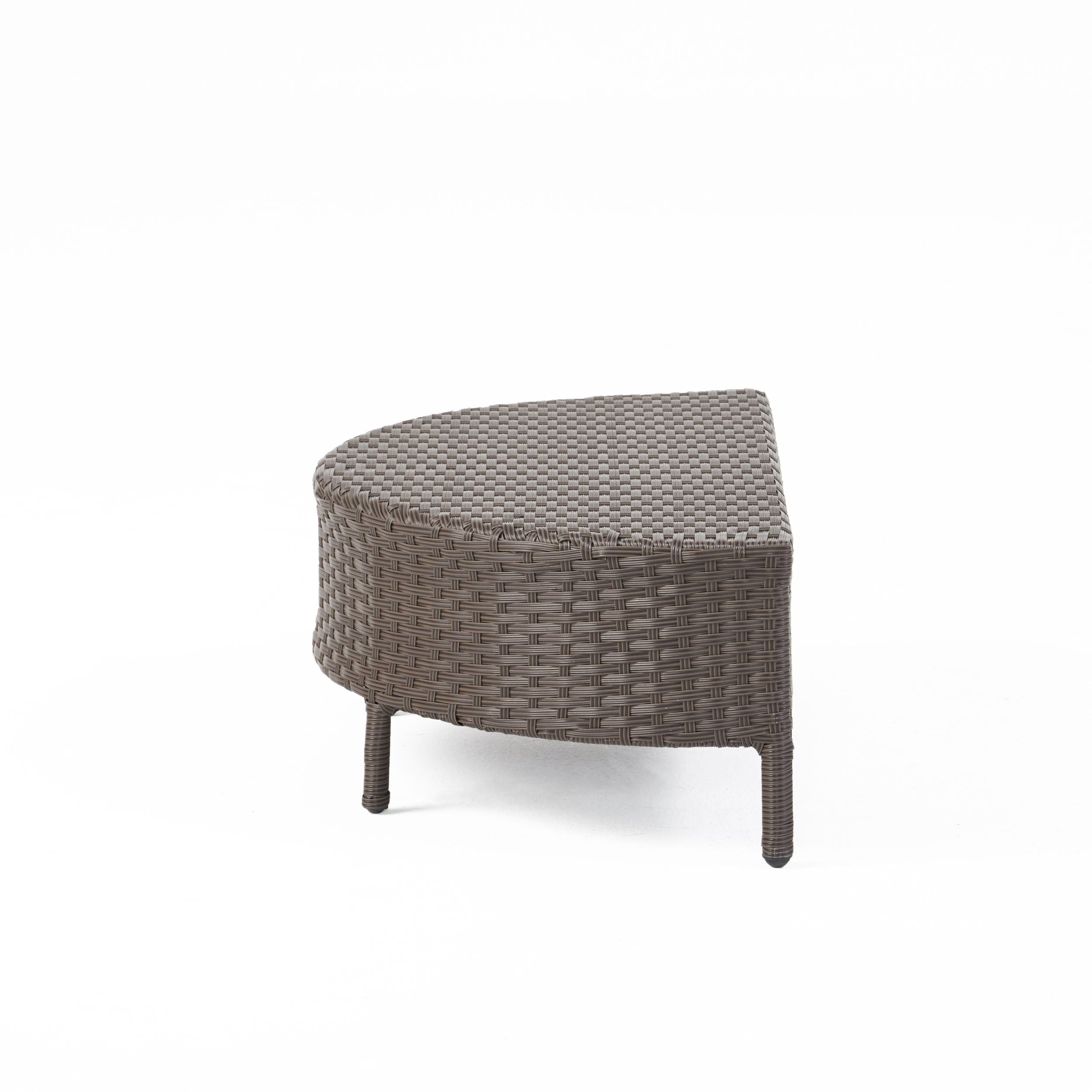 Harper Outdoor Wicker Half-Round Coffee Table