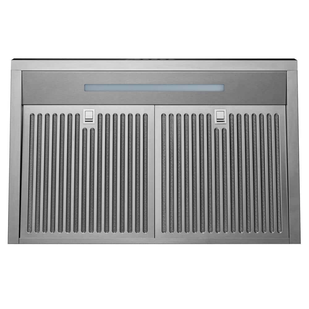 HAUSLANE 30 in Convertible Under Cabinet Range Hood with 3Way Venting Baffle Filters LED in Stainless Steel