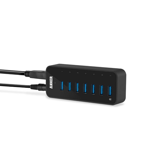 Anker Usb 3 0 Hub With 7x Usb 3 0 Ports Black