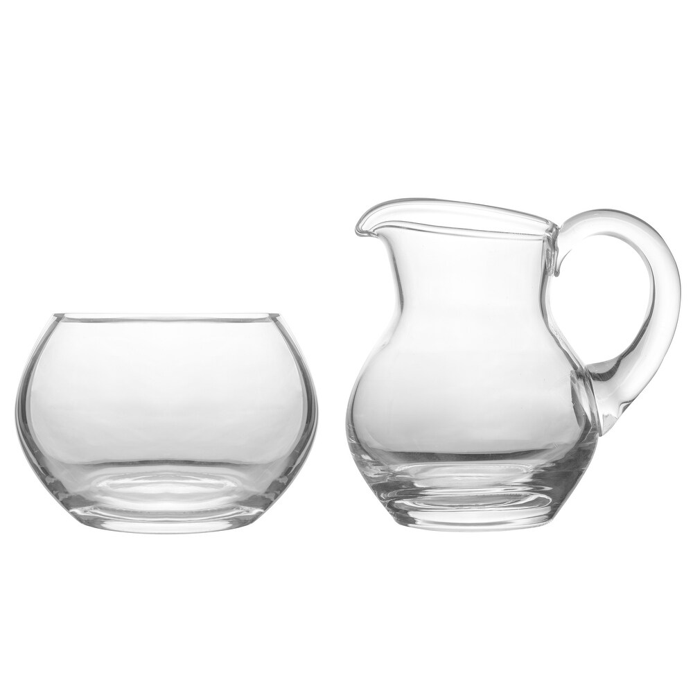 Glass Sugar   Creamer  Coffee Serving Set   6 Oz. Majestic Gifts Inc.   3.75\