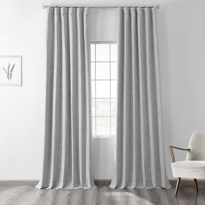 EFF Vintage Thermal Cross Linen Weave Max Blackout Window Curtain