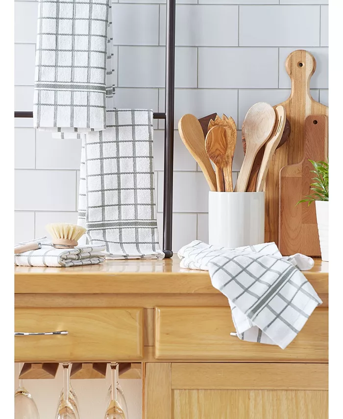 Design Imports Design Import Windowpane Terry Dishtowel Set of 4