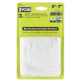 RYOBI 4 in. to 7 in. Buffing Bonnet Set (2-Piece) A92201