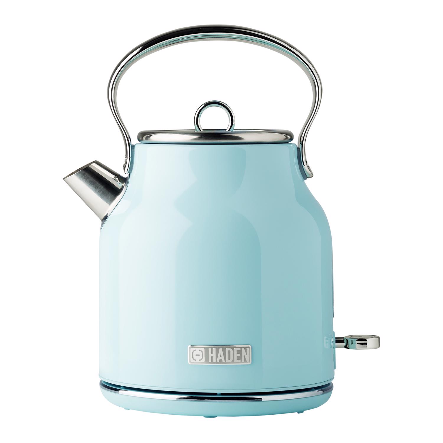 Haden Heritage Turquoise Traditional Stainless Steel 1.7 L Electric Tea Kettle