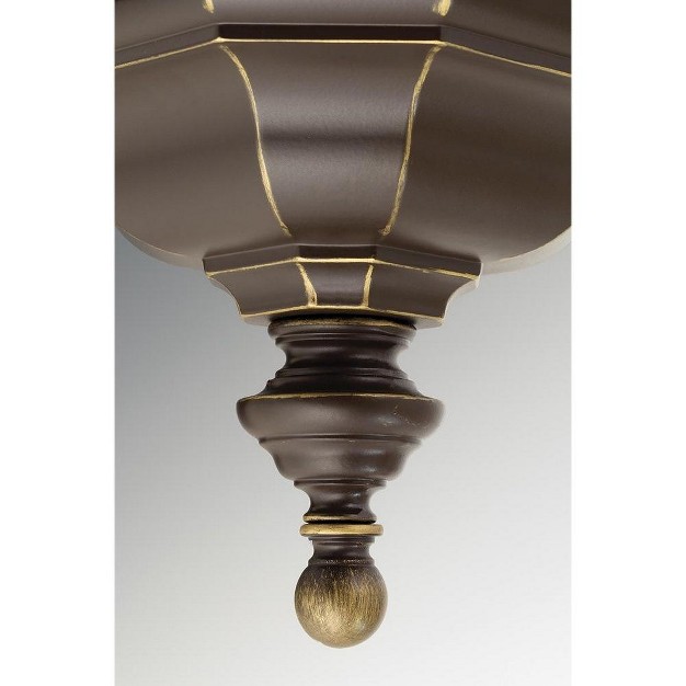 Progress Lighting Crawford 4 light Outdoor Post Lantern Oil Rubbed Bronze Clear Beveled Glass Shade