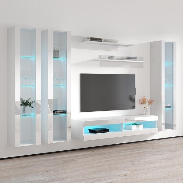 Fly CD2 34TV Wall Mounted Floating Modern Entertainment Center