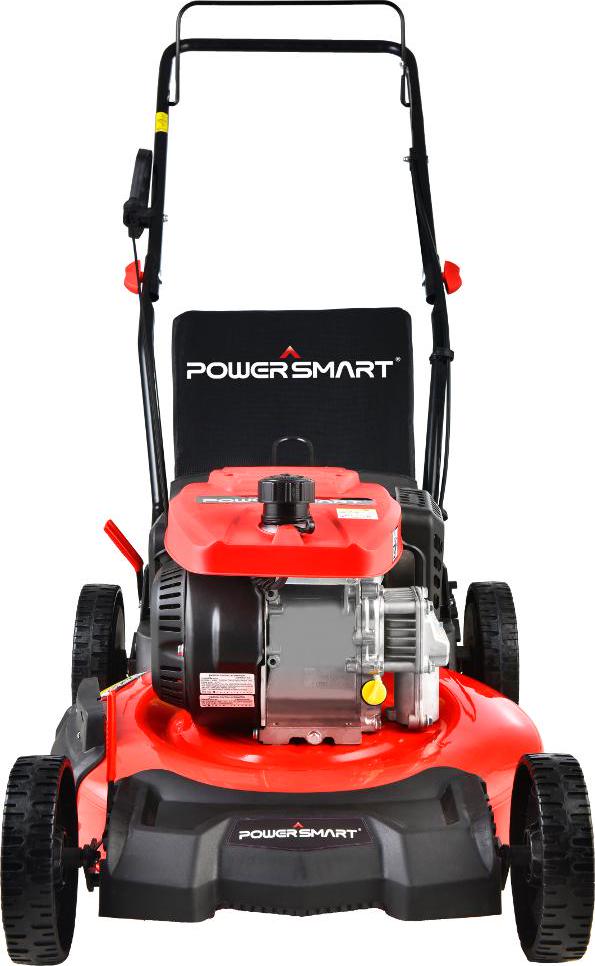 PowerSmart 209CC Engine 21  3in1 Gas Powered Push Lawn Mower DB2194PH with 8  Rear Wheel Rear Bag Side Discharge and Mulching  Crowdfused