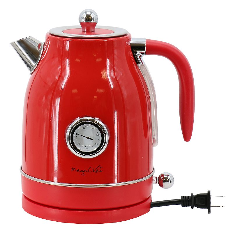 MegaChef 1.7-Liter Electric Tea Kettle and 2-Slice Toaster Combo